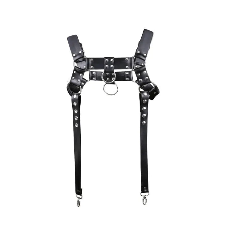 Men Bondage Black Men Harness for Leather Adjustable Body Clothing - Cosmic Twink