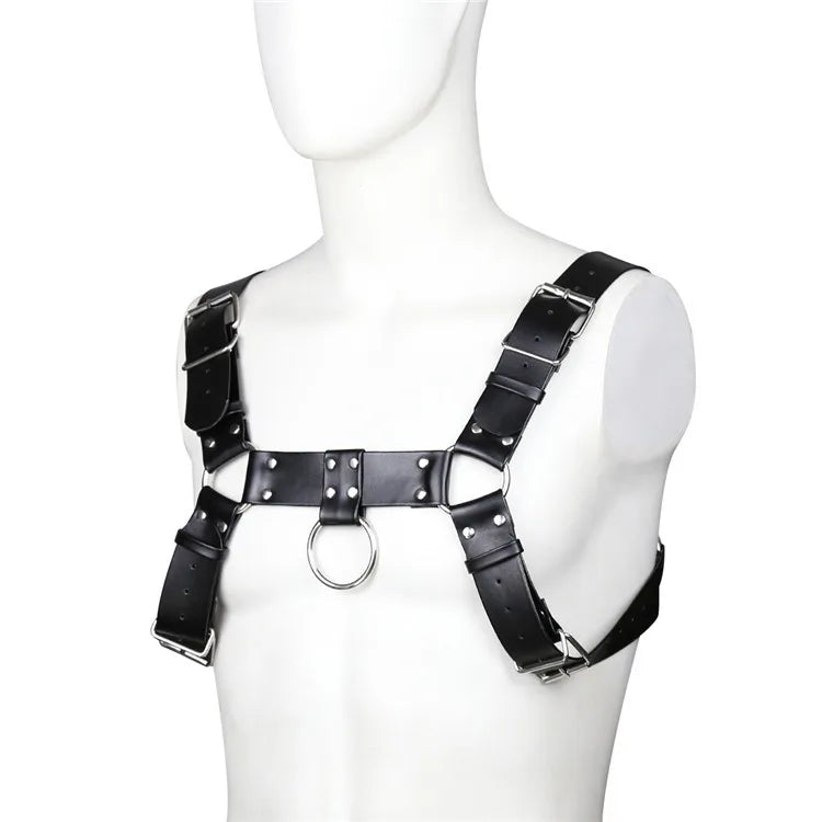Men Bondage Black Men Harness for Leather Adjustable Body Clothing - Cosmic Twink