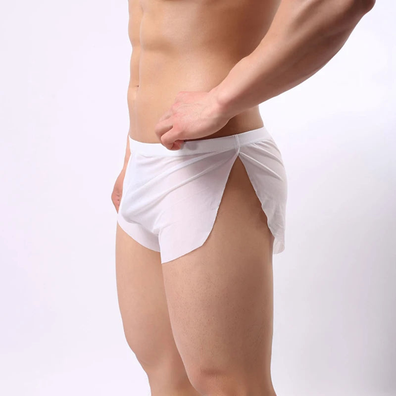 Sexy Underwear Briefs Gay Bikini Men's Underpants Briefs Transparent Underpants Man Ice Silk Breathable Confortable Briefs A820 - Cosmic Twink