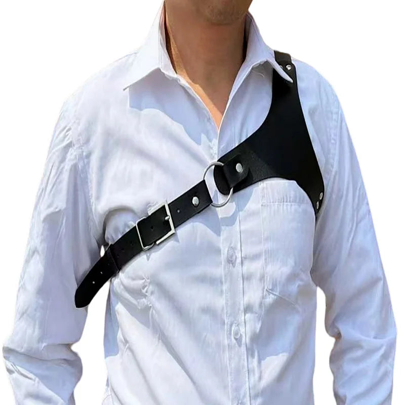 Bondage Harness Leather Vest Body Harness Sexy Bdsm Gay Strap Erotic Accessories Man Sword Belt Gothic Chest Lingerie - Cosmic Twink