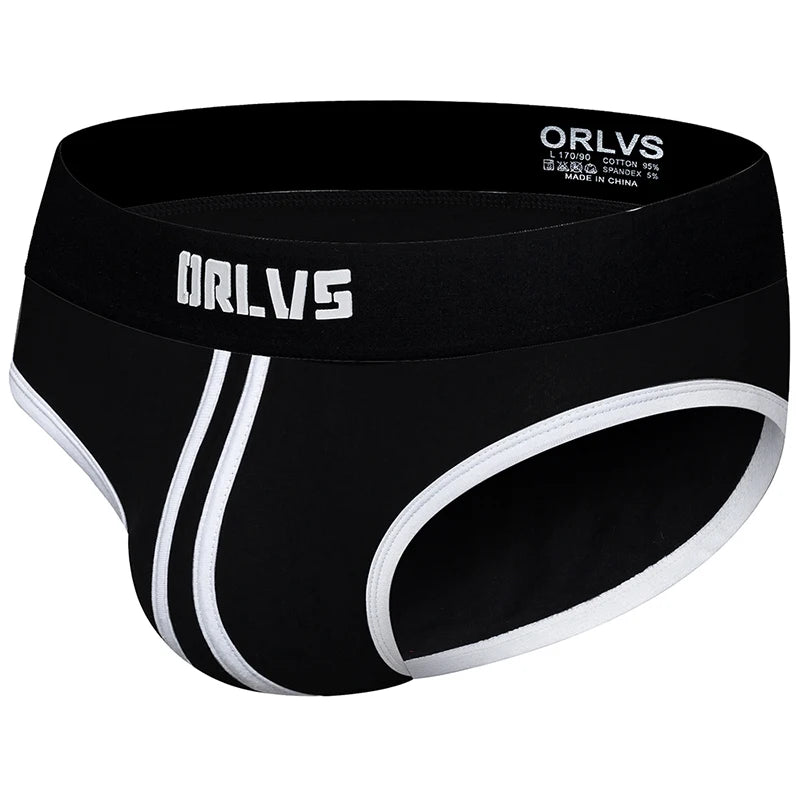 ORLVS Brand sexy gay briefs men underwear male panties breathable kincker for men jockstrap gay bikini briefs cueca tanga hombre - Cosmic Twink