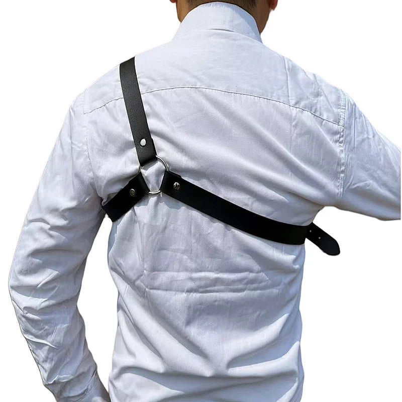 Bondage Harness Leather Vest Body Harness Sexy Bdsm Gay Strap Erotic Accessories Man Sword Belt Gothic Chest Lingerie - Cosmic Twink