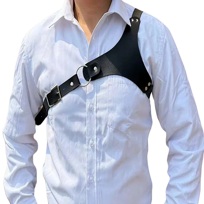 Bondage Harness Leather Vest Body Harness Sexy Bdsm Gay Strap Erotic Accessories Man Sword Belt Gothic Chest Lingerie - Cosmic Twink