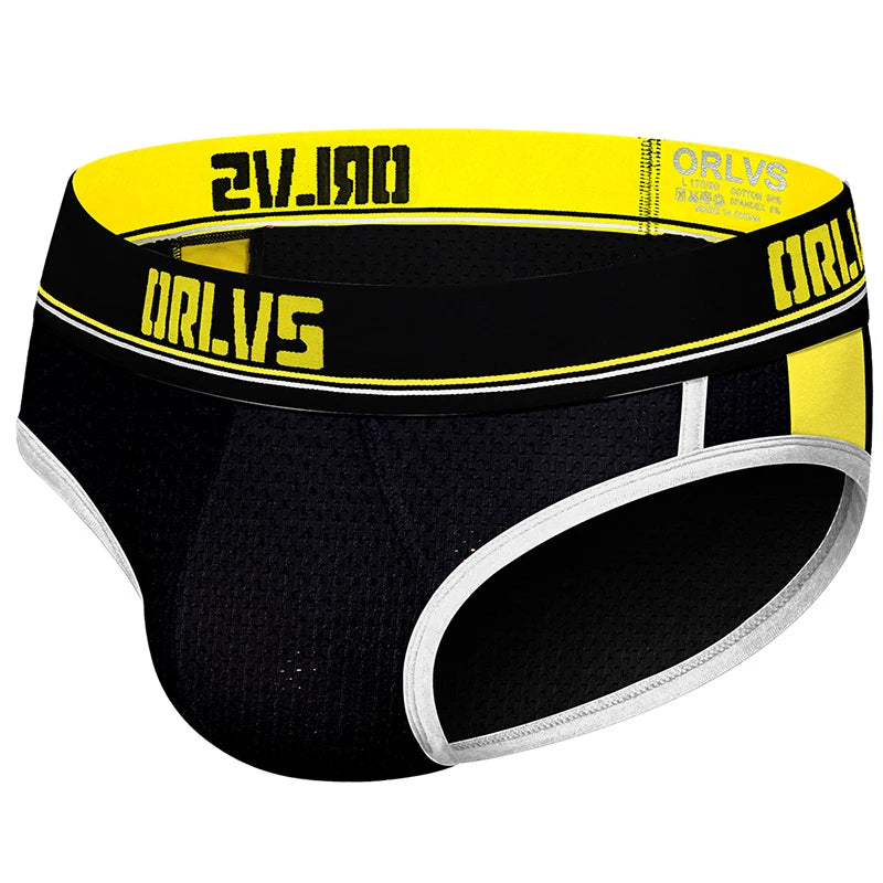 ORLVS Brand sexy gay briefs men underwear male panties breathable kincker for men jockstrap gay bikini briefs cueca tanga hombre - Cosmic Twink