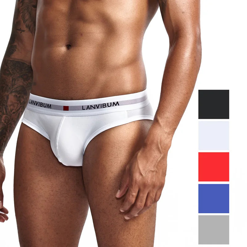New Sexy Men Cotton Underwear Breathable Mens Briefs Underpants Comfortable Gay Underwear penis Cueca Male Panties Shorts - Cosmic Twink