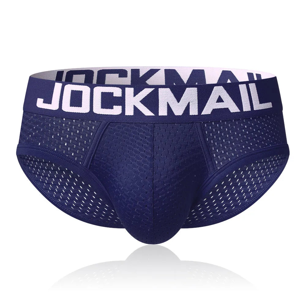 JOCKMAIL Brand Sexy Mens Underwear Briefs  Mesh calcinhas calzoncillos hombre slips Cuecas Gay Penis Pouch WJ Men's Brief Bikini - Cosmic Twink