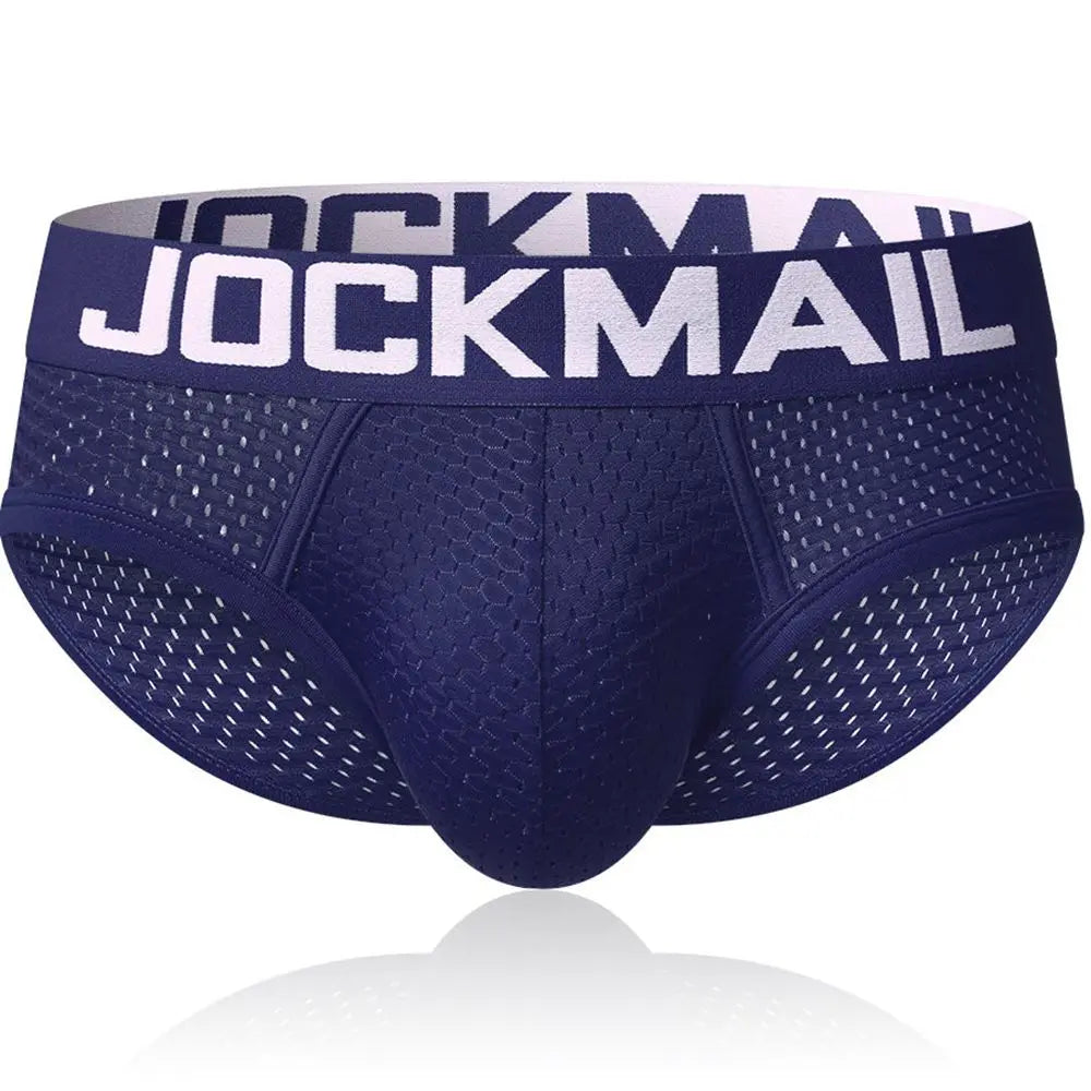 JOCKMAIL Brand Sexy Mens Underwear Briefs  Mesh calcinhas calzoncillos hombre slips Cuecas Gay Penis Pouch WJ Men's Brief Bikini - Cosmic Twink