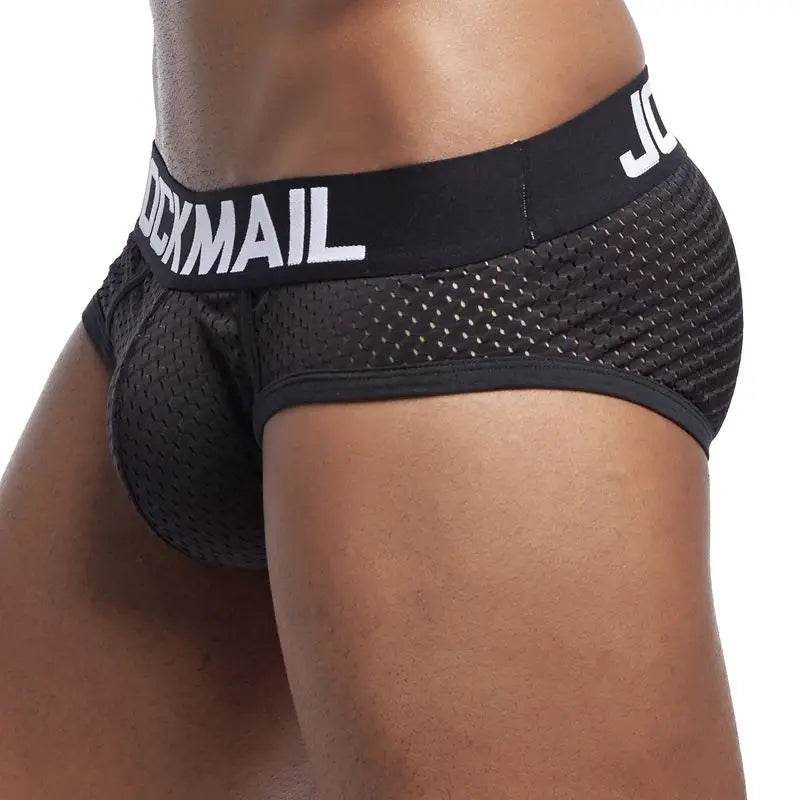JOCKMAIL Brand Sexy Mens Underwear Briefs  Mesh calcinhas calzoncillos hombre slips Cuecas Gay Penis Pouch WJ Men's Brief Bikini - Cosmic Twink