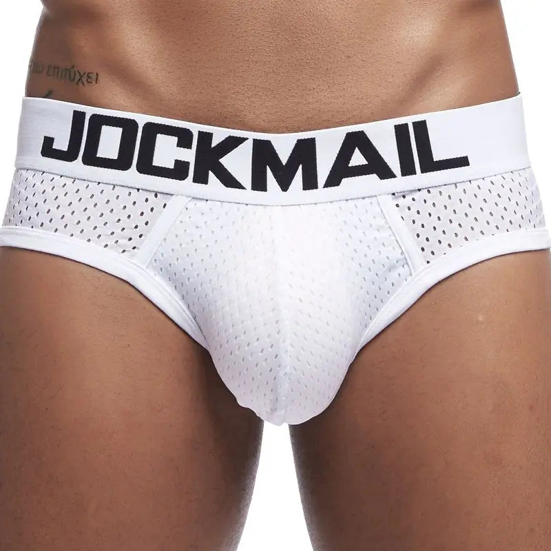 JOCKMAIL Brand Sexy Mens Underwear Briefs  Mesh calcinhas calzoncillos hombre slips Cuecas Gay Penis Pouch WJ Men's Brief Bikini - Cosmic Twink