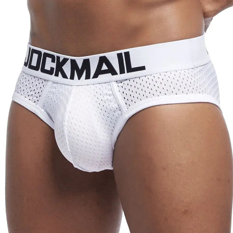 JOCKMAIL Brand Sexy Mens Underwear Briefs  Mesh calcinhas calzoncillos hombre slips Cuecas Gay Penis Pouch WJ Men's Brief Bikini - Cosmic Twink