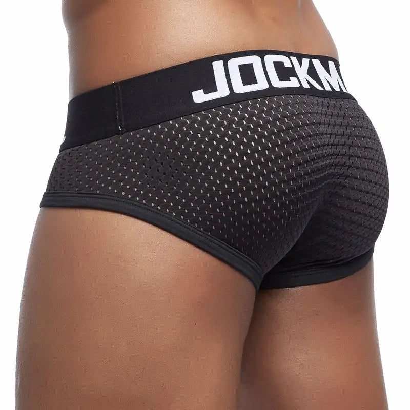 JOCKMAIL Brand Sexy Mens Underwear Briefs  Mesh calcinhas calzoncillos hombre slips Cuecas Gay Penis Pouch WJ Men's Brief Bikini - Cosmic Twink