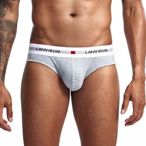 New Sexy Men Cotton Underwear Breathable Mens Briefs Underpants Comfortable Gay Underwear penis Cueca Male Panties Shorts - Cosmic Twink