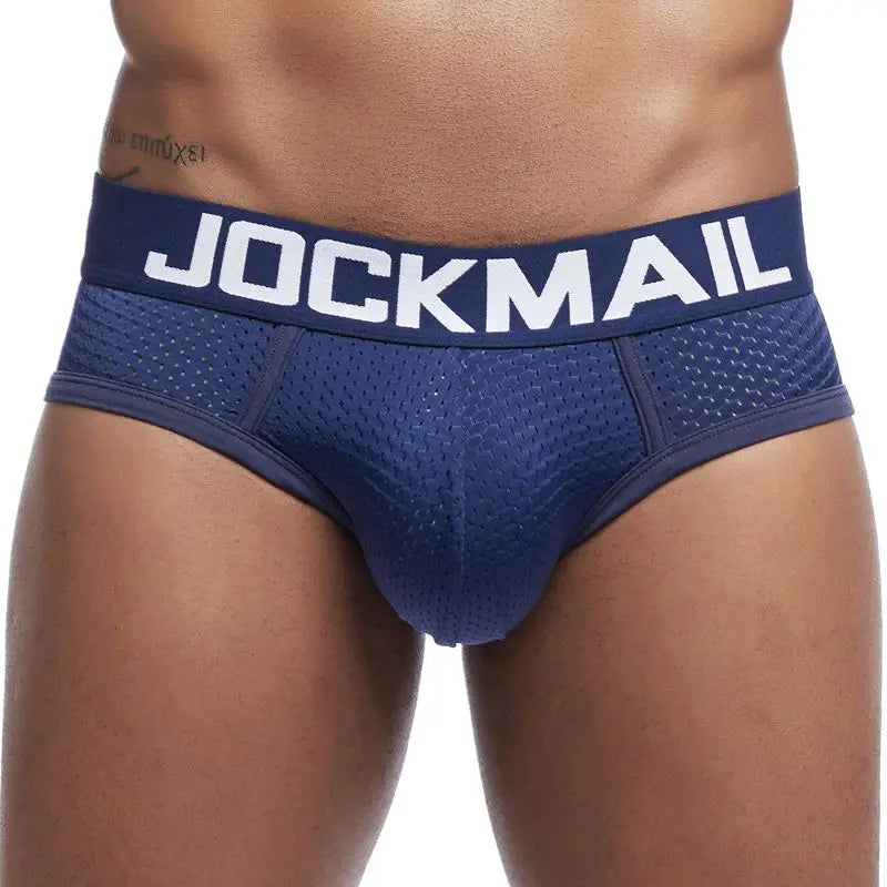 JOCKMAIL Brand Sexy Mens Underwear Briefs  Mesh calcinhas calzoncillos hombre slips Cuecas Gay Penis Pouch WJ Men's Brief Bikini - Cosmic Twink