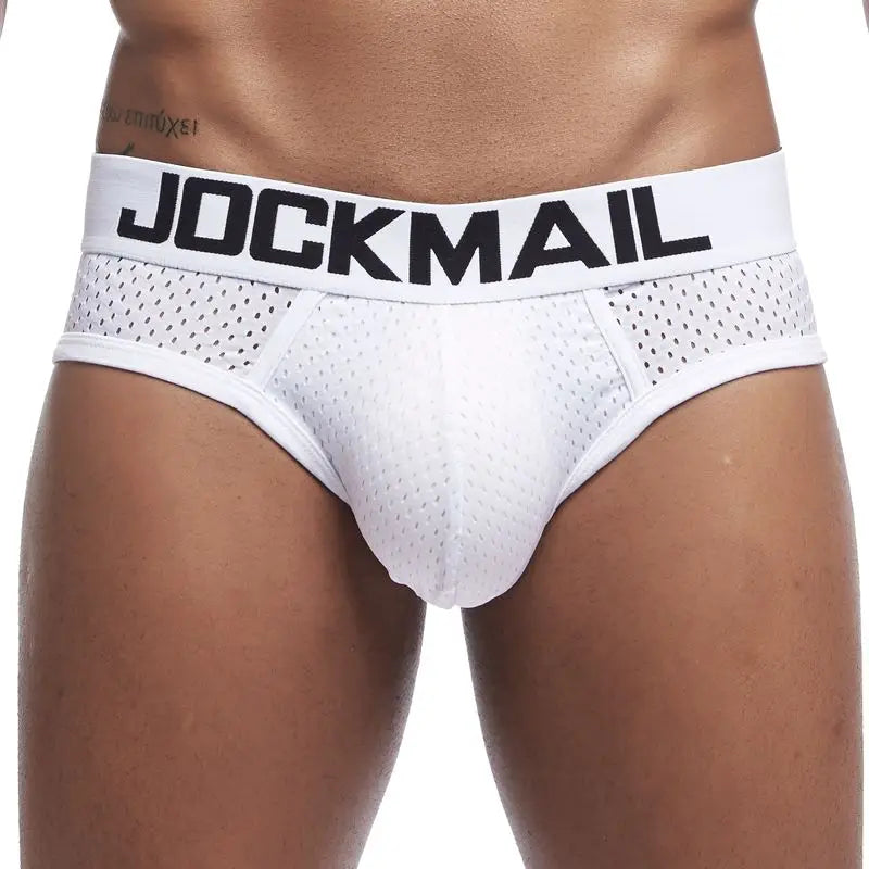 JOCKMAIL Brand Sexy Mens Underwear Briefs  Mesh calcinhas calzoncillos hombre slips Cuecas Gay Penis Pouch WJ Men's Brief Bikini - Cosmic Twink