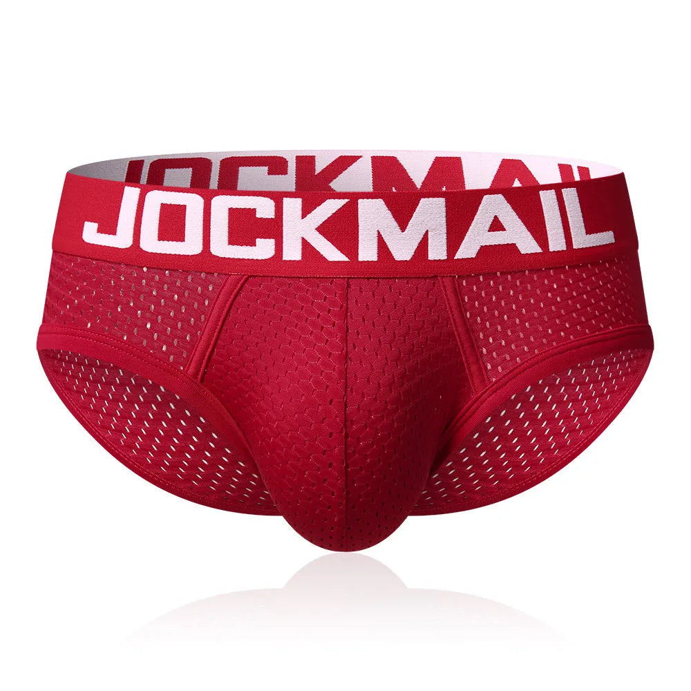 JOCKMAIL Brand Sexy Mens Underwear Briefs  Mesh calcinhas calzoncillos hombre slips Cuecas Gay Penis Pouch WJ Men's Brief Bikini - Cosmic Twink