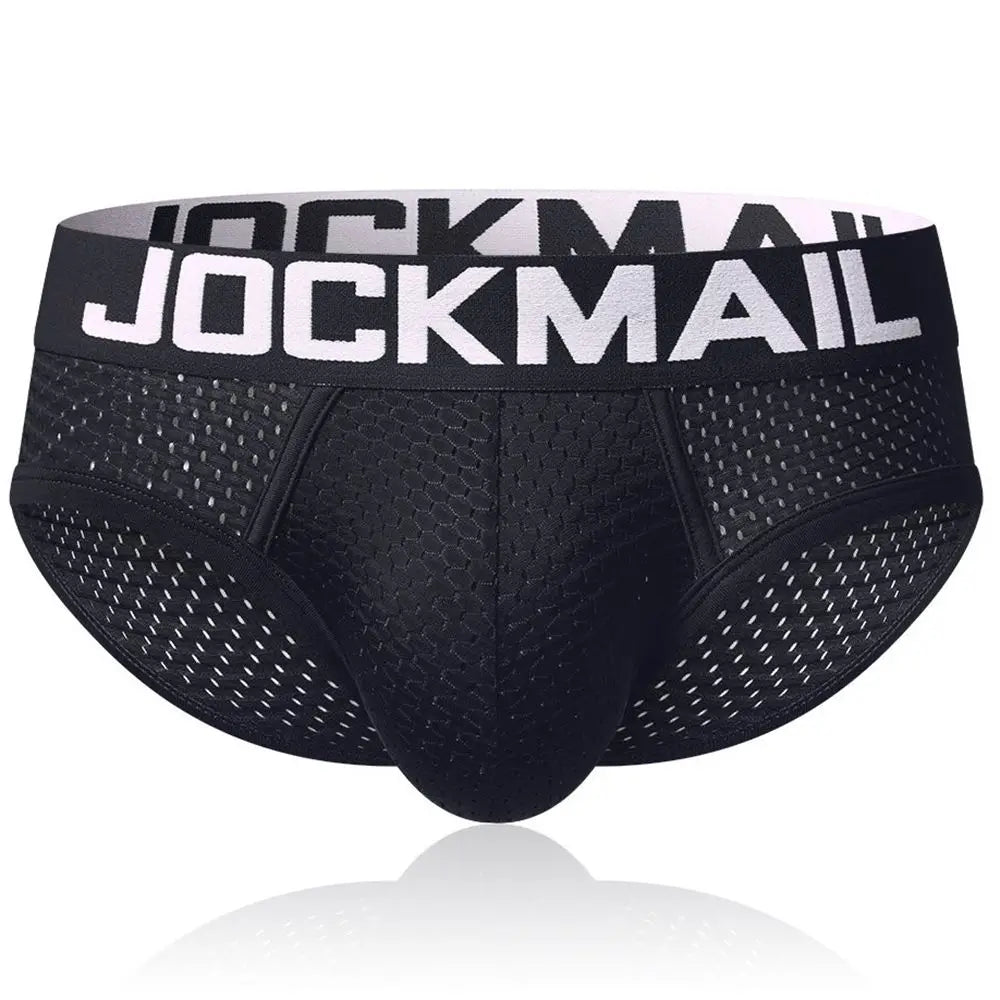JOCKMAIL Brand Sexy Mens Underwear Briefs  Mesh calcinhas calzoncillos hombre slips Cuecas Gay Penis Pouch WJ Men's Brief Bikini - Cosmic Twink