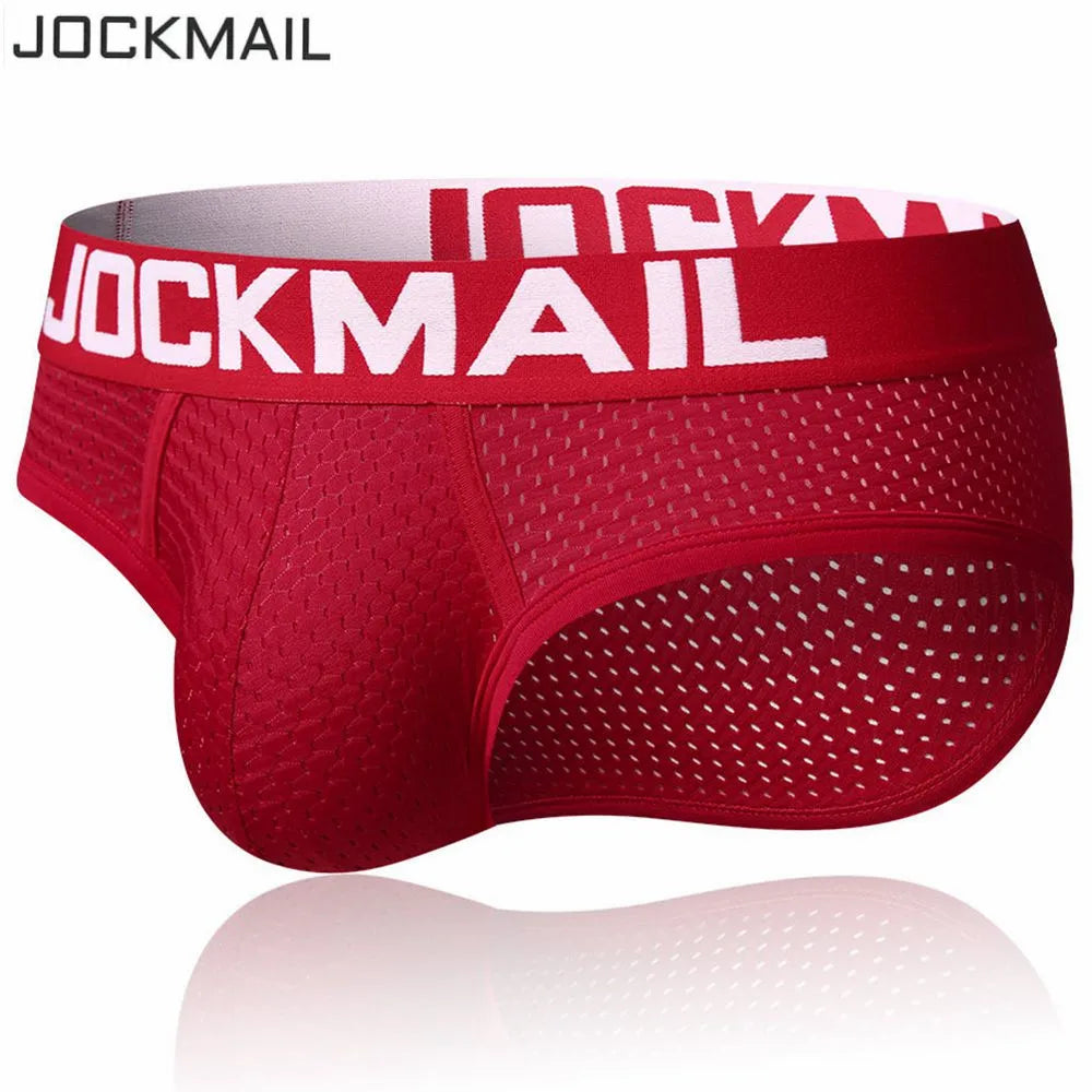 JOCKMAIL Brand Sexy Mens Underwear Briefs  Mesh calcinhas calzoncillos hombre slips Cuecas Gay Penis Pouch WJ Men's Brief Bikini - Cosmic Twink