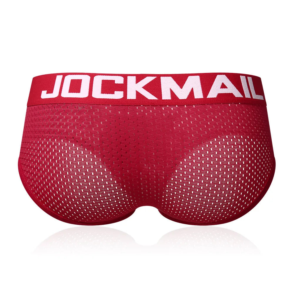 JOCKMAIL Brand Sexy Mens Underwear Briefs  Mesh calcinhas calzoncillos hombre slips Cuecas Gay Penis Pouch WJ Men's Brief Bikini - Cosmic Twink