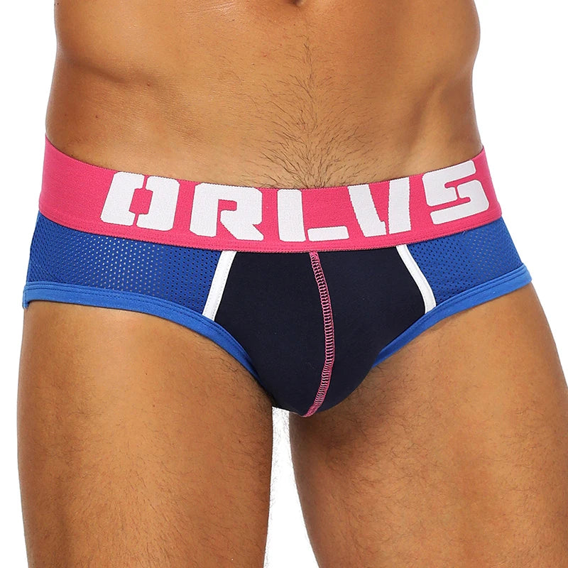 CMENIN Mesh Briefs Men Underwear Cotton Camouflage Gay Men Underpants Cueca Male Panties Lingeries  OR155 - Cosmic Twink