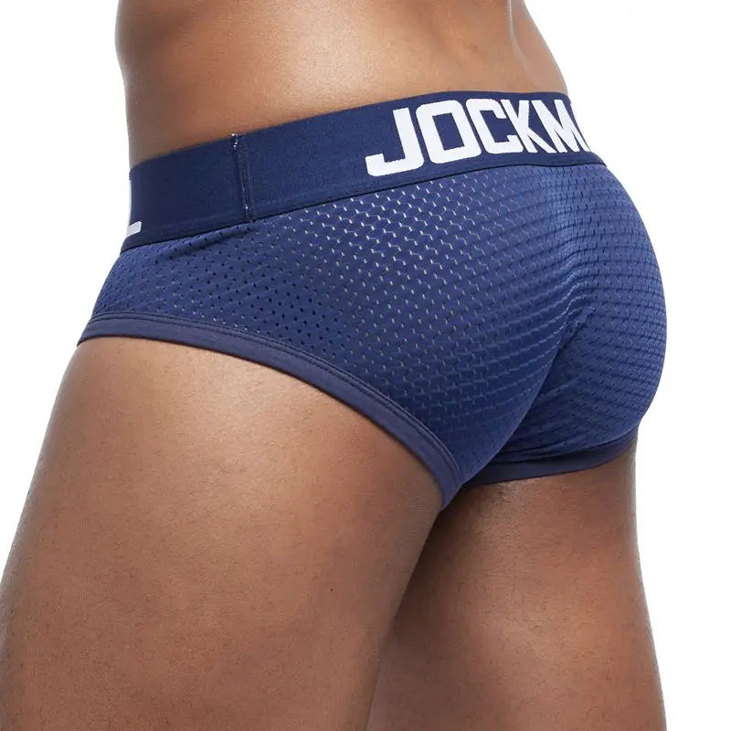 JOCKMAIL Brand Sexy Mens Underwear Briefs  Mesh calcinhas calzoncillos hombre slips Cuecas Gay Penis Pouch WJ Men's Brief Bikini - Cosmic Twink