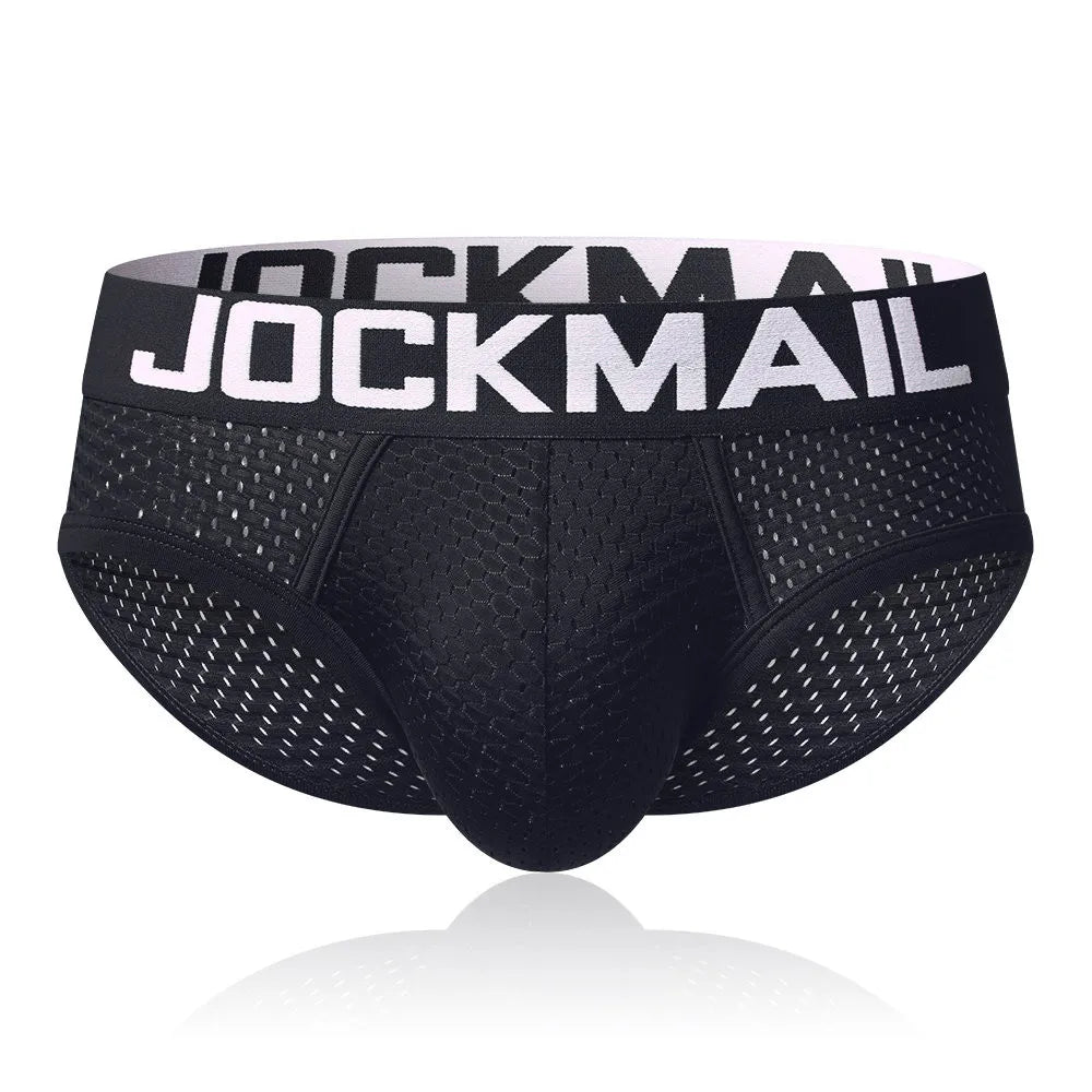 JOCKMAIL Brand Sexy Mens Underwear Briefs  Mesh calcinhas calzoncillos hombre slips Cuecas Gay Penis Pouch WJ Men's Brief Bikini - Cosmic Twink