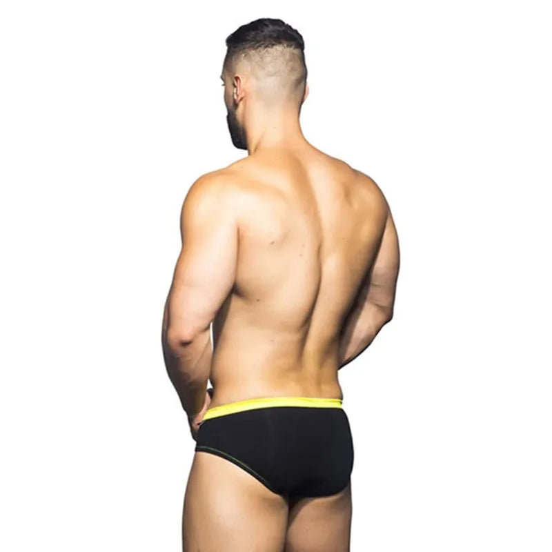 2018 Brand Fashion Sexy Underwear Men Solid Underpants Cotton Male Panties Hot Sale Slip Cueca 2 Color Soft Gay Briefs Homewear - Cosmic Twink