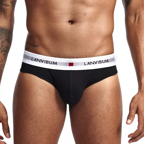 New Sexy Men Cotton Underwear Breathable Mens Briefs Underpants Comfortable Gay Underwear penis Cueca Male Panties Shorts - Cosmic Twink