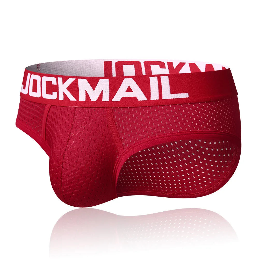 JOCKMAIL Brand Sexy Mens Underwear Briefs  Mesh calcinhas calzoncillos hombre slips Cuecas Gay Penis Pouch WJ Men's Brief Bikini - Cosmic Twink