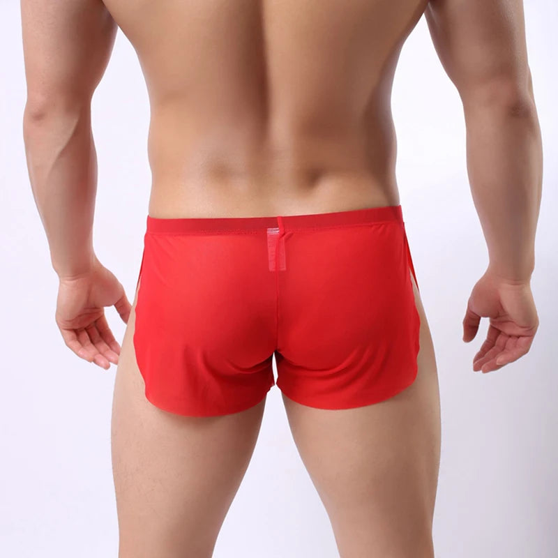 Sexy Underwear Briefs Gay Bikini Men's Underpants Briefs Transparent Underpants Man Ice Silk Breathable Confortable Briefs A820 - Cosmic Twink