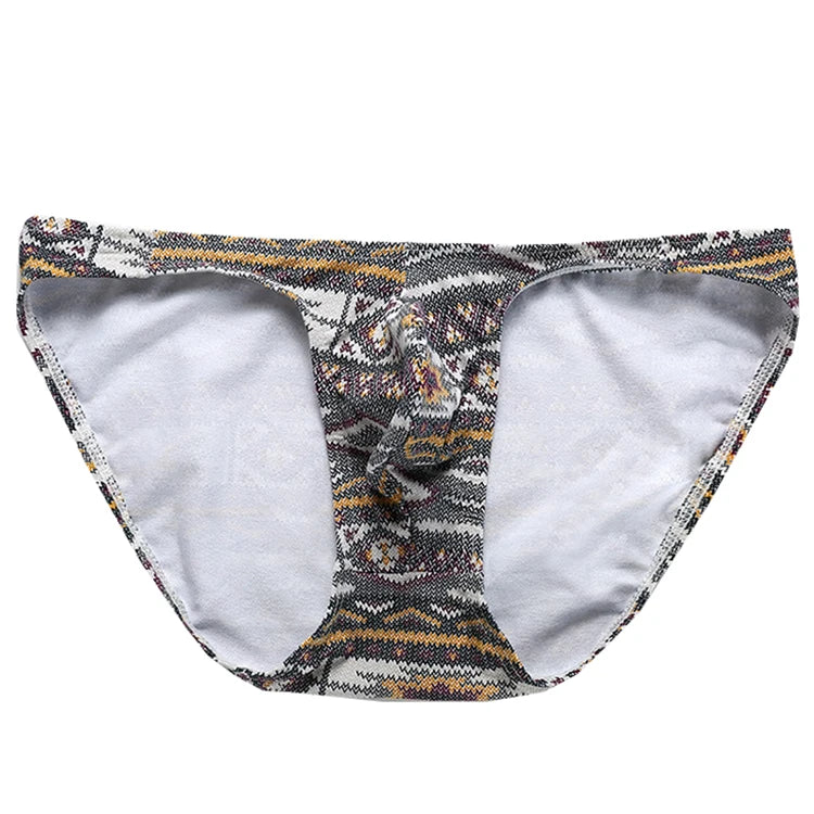 American Flag Man Sexy Cotton Mini Briefs Underwear Gay Bulge Enhancing Penis Pouch Panties Ropa Interior Masculina - Cosmic Twink