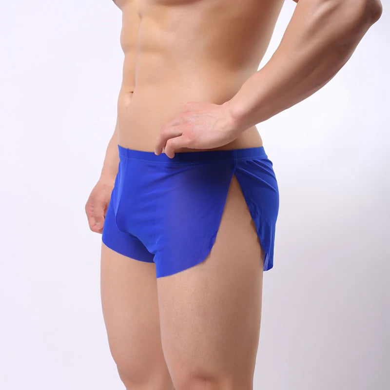 Sexy Underwear Briefs Gay Bikini Men's Underpants Briefs Transparent Underpants Man Ice Silk Breathable Confortable Briefs A820 - Cosmic Twink