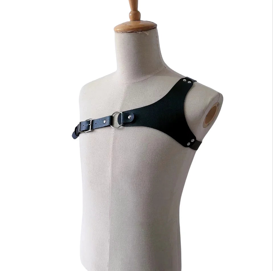 Bondage Harness Leather Vest Body Harness Sexy Bdsm Gay Strap Erotic Accessories Man Sword Belt Gothic Chest Lingerie - Cosmic Twink