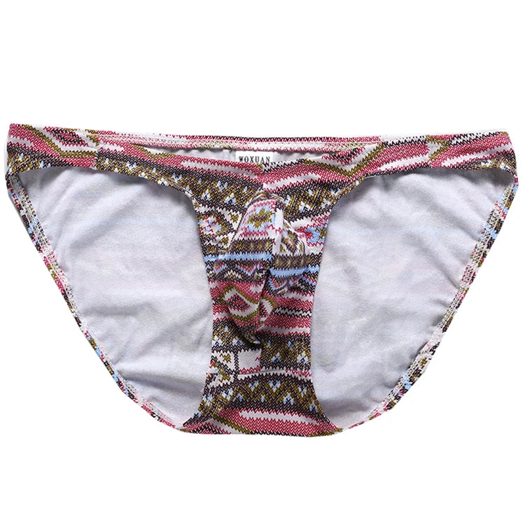 American Flag Man Sexy Cotton Mini Briefs Underwear Gay Bulge Enhancing Penis Pouch Panties Ropa Interior Masculina - Cosmic Twink