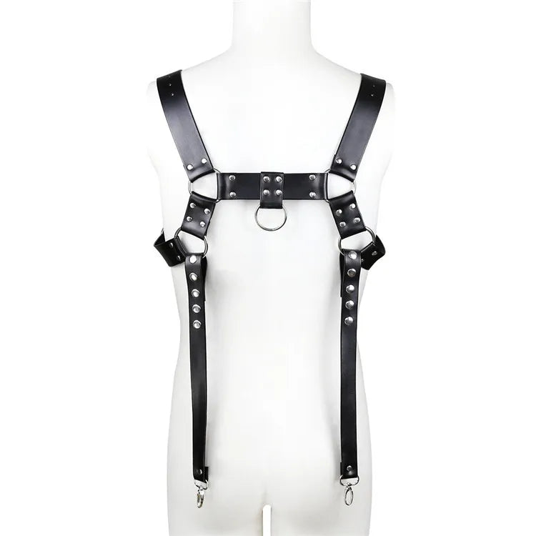 Men Bondage Black Men Harness for Leather Adjustable Body Clothing - Cosmic Twink