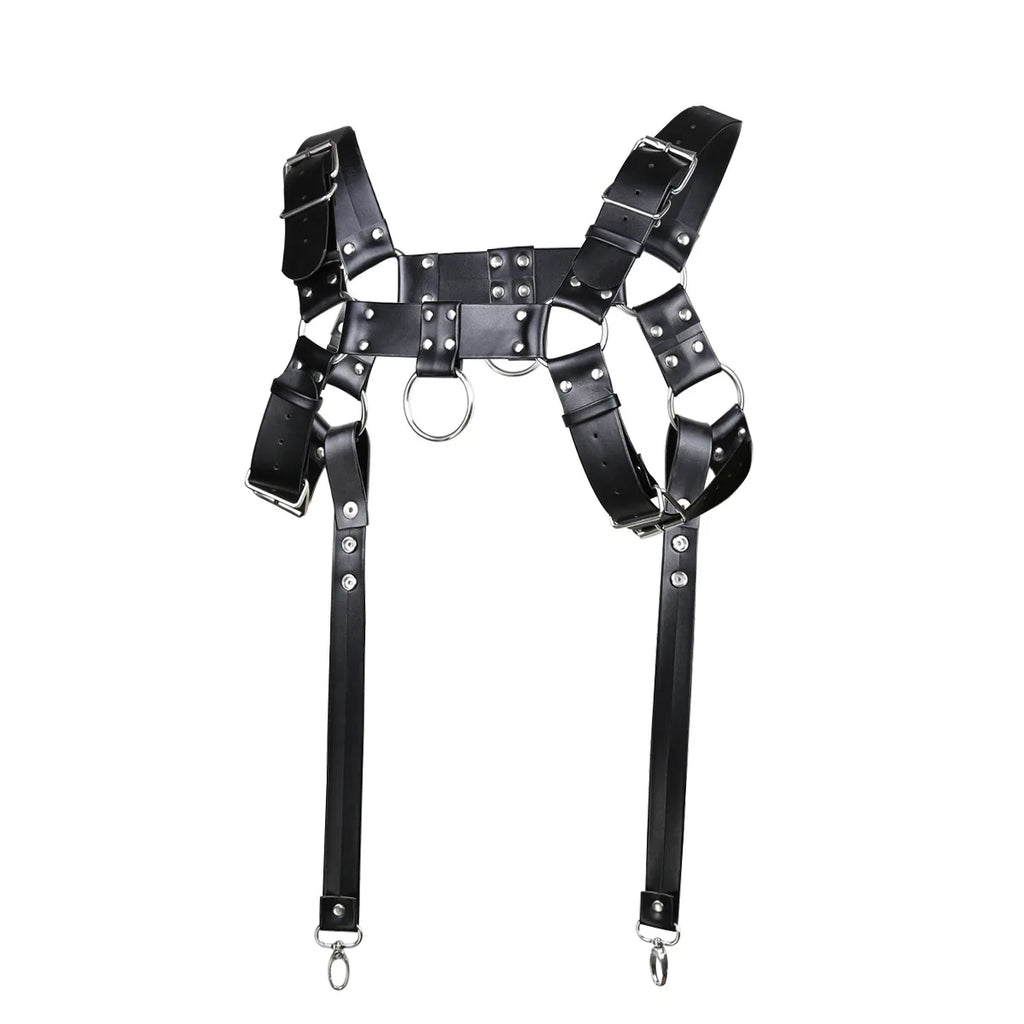 Men Bondage Black Men Harness for Leather Adjustable Body Clothing - Cosmic Twink