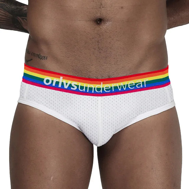 ORLVS Brand sexy gay briefs men underwear male panties breathable kincker for men jockstrap gay bikini briefs cueca tanga hombre - Cosmic Twink