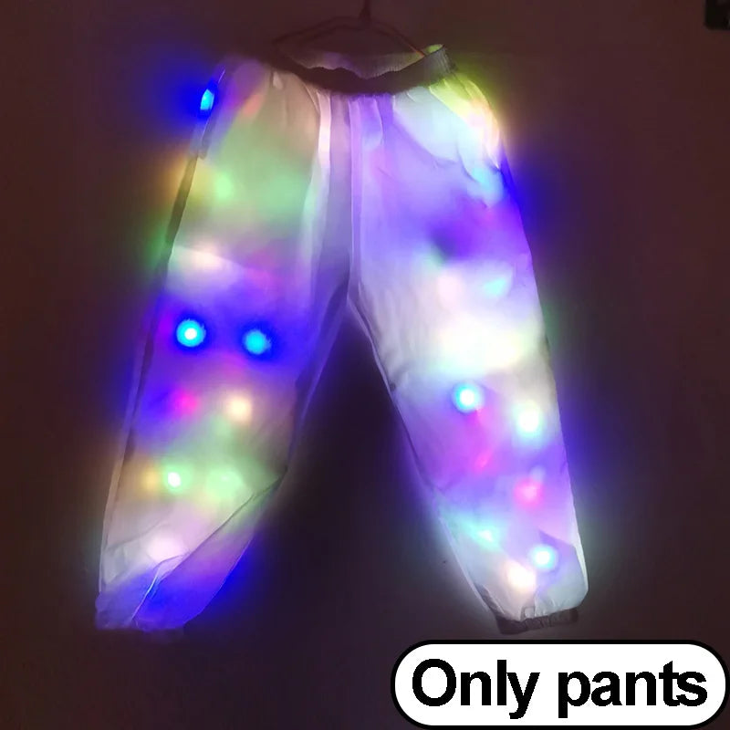Glowing vest lumnious jacket with led lights Rave performance Dress for dancing man women night running led costume - Cosmic Twink