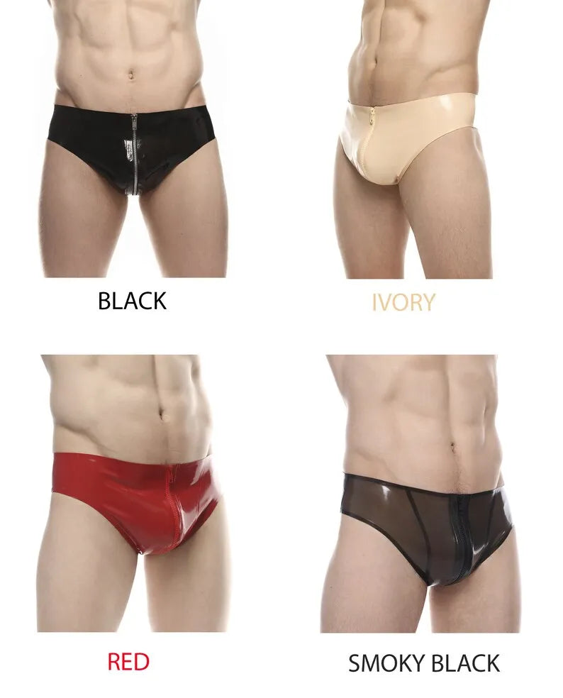 fetish Latex underwea Mens  rubber Comfortable Gay Men Sexy Underwear Thong Men Jockstrap Thongs And G strings Sexi - Cosmic Twink