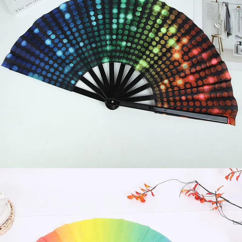 Chinese Kung Fu Fan Martial Arts Dance Folding Fan Traditional Martial Ventilador Portable Hand Folding Fans Performance Props - Cosmic Twink