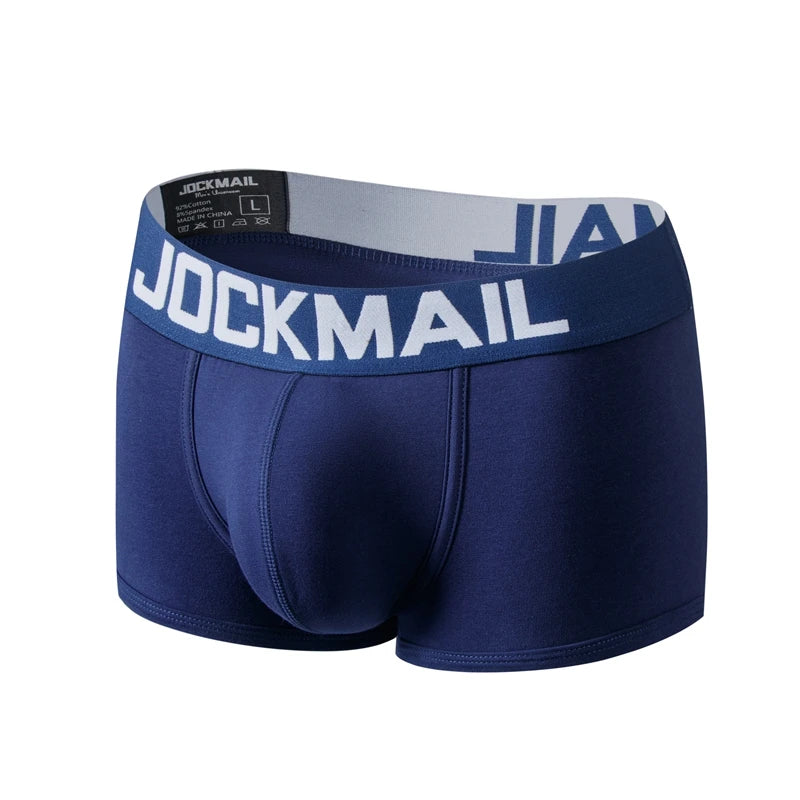 JOCKMAIL Male Panties Breathable Boxers Cotton Sexy Men Underwear U convex pouch Gay Underpants Printed 17 models boxershorts - Cosmic Twink
