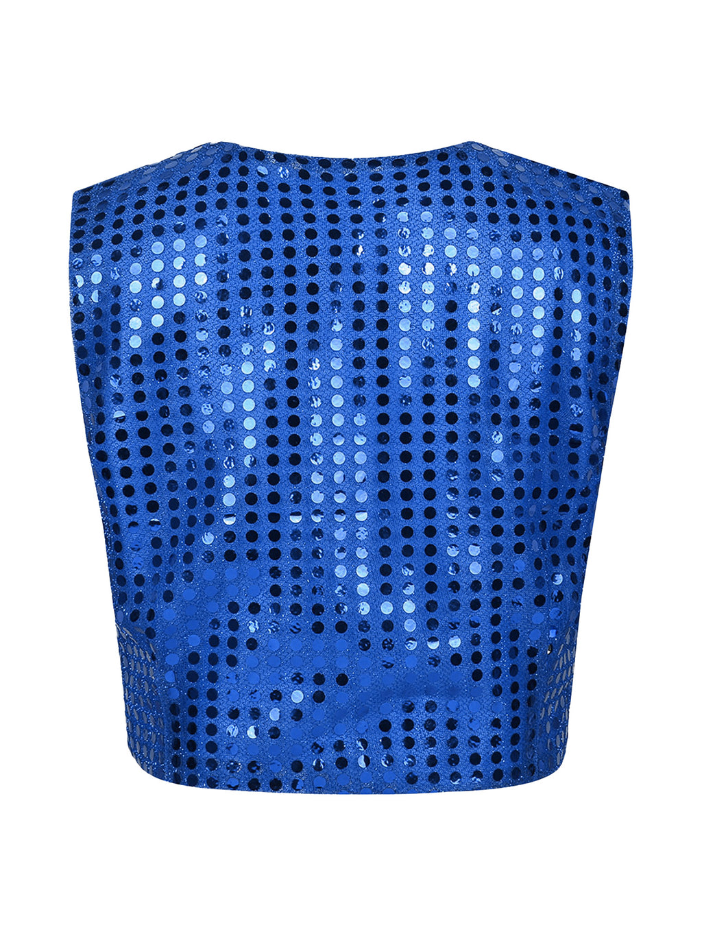 Mens Shiny Sequined Vest Tops V Neck Disco Irregular Hem Waistcoat Hiphop Jazz Dance Festival Rave Outfits Performance Costume - Cosmic Twink