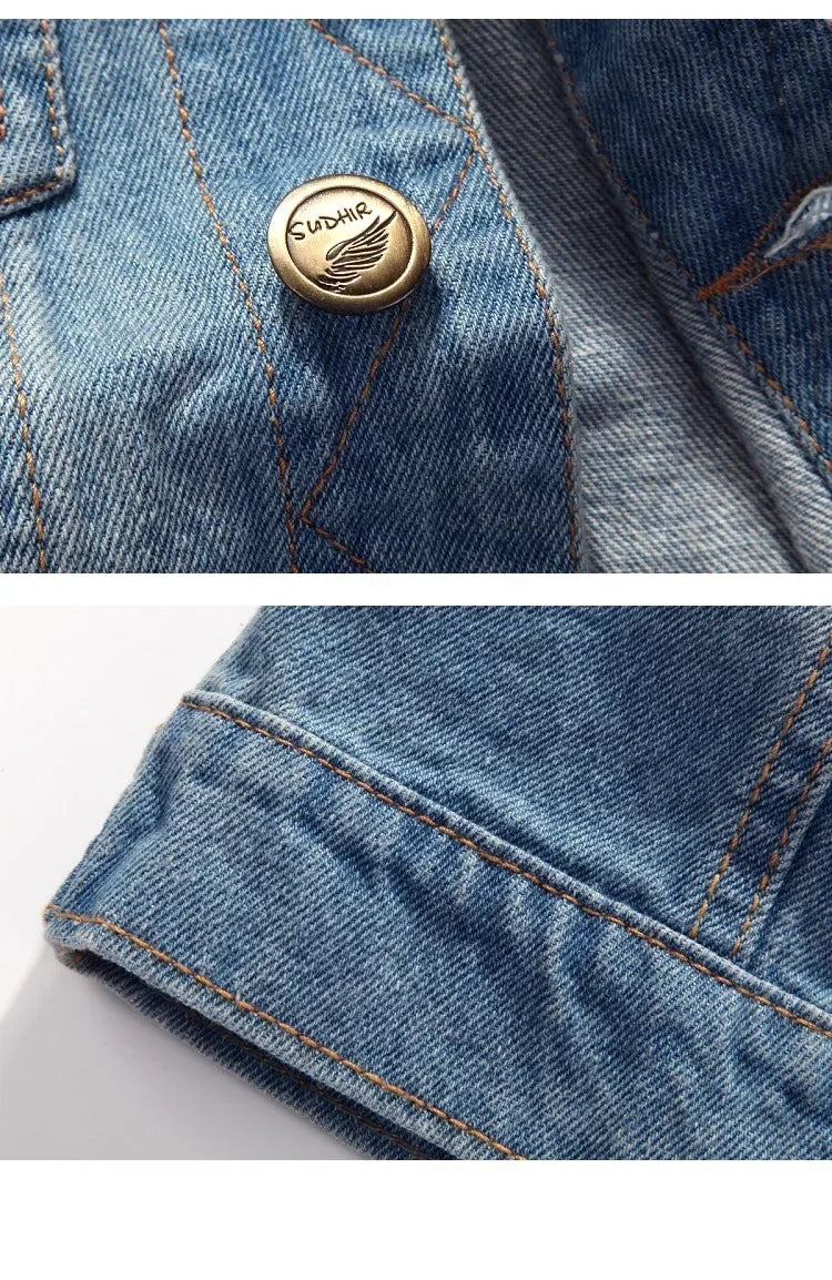 Summer Mens Ripped Denim Vest Male Tank Top Washed Jeans Waistcoat Man Retro Cowboy Hip Hop Sleeveless Jacket for Men - Cosmic Twink