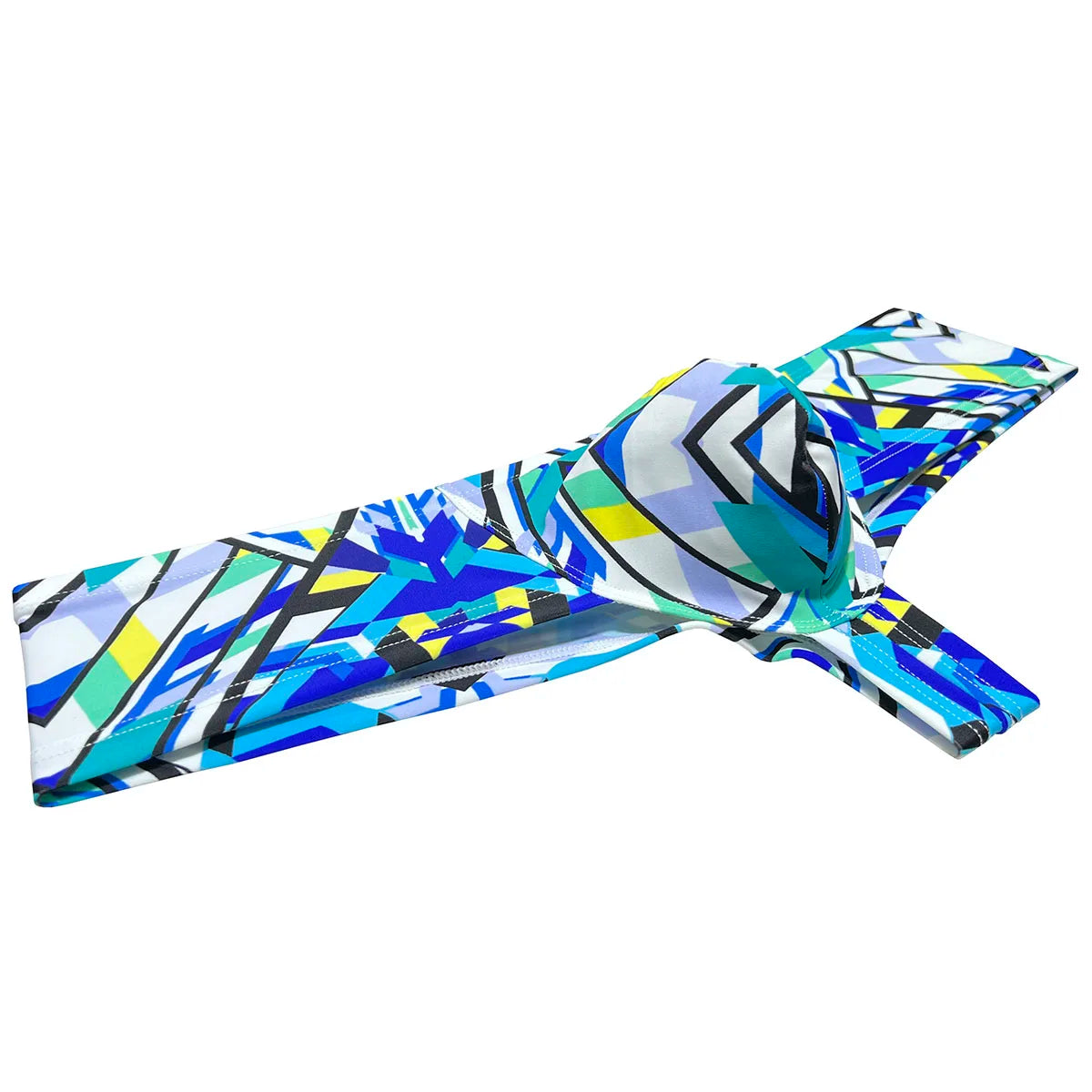 Sexy Mens Print Swim Thongs Ultrathin Quick-dry Swimwear Low-rise Bikini-Style Back Briefs Underwear Elastic Boxer Shorts Beach - Cosmic Twink