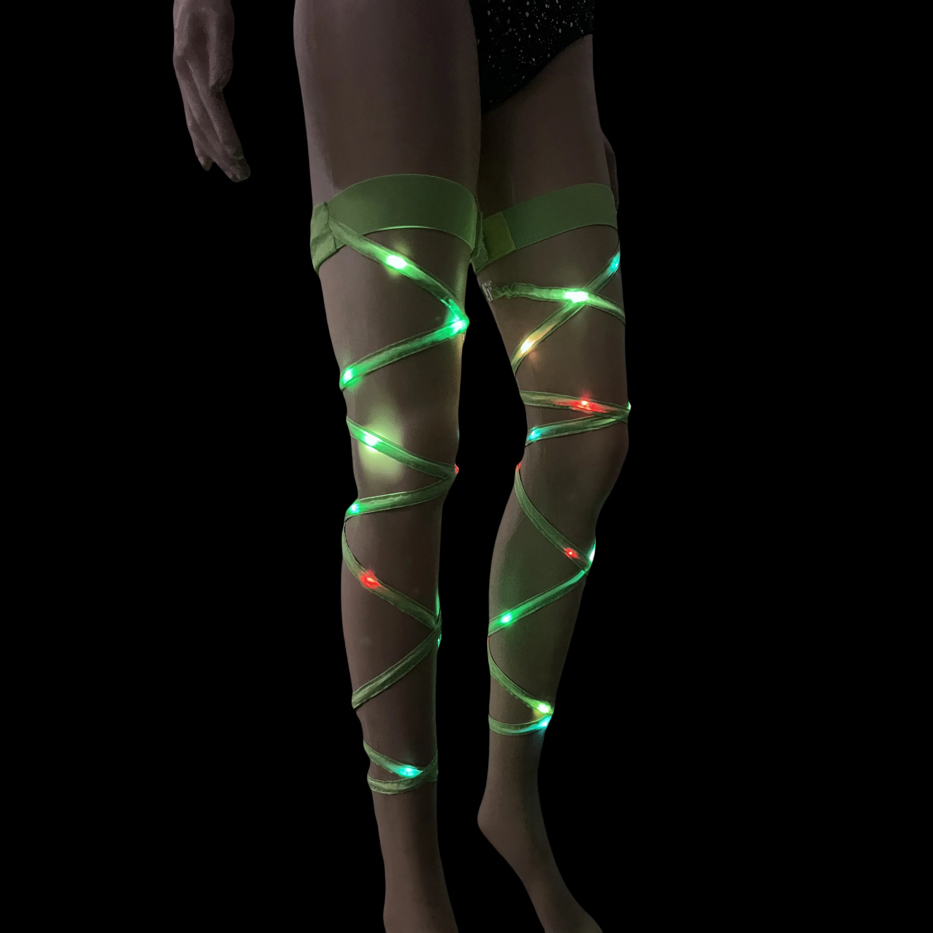 New Women's LED Rave Leg Wraps clothing accessories Personality Fashion Suitable For Multiple Scenarios LED lights Up Leg Wraps - Cosmic Twink