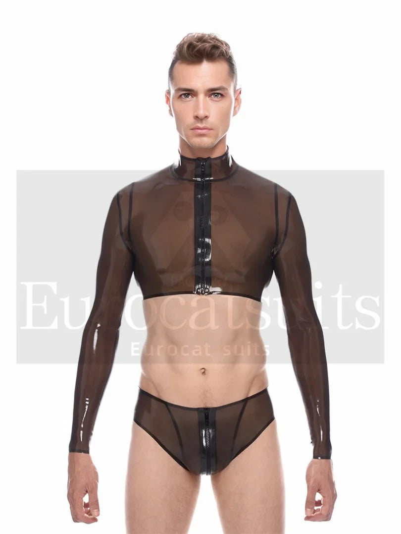 fetish Latex underwea Mens  rubber Comfortable Gay Men Sexy Underwear Thong Men Jockstrap Thongs And G strings Sexi - Cosmic Twink