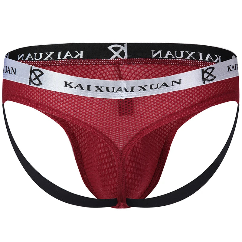 Men's Breathable Briefs Boxer Sexy Bikini Short Underwear Night Party Underpants Male Panties Gay Elastic Low-rise Pouch Thongs - Cosmic Twink