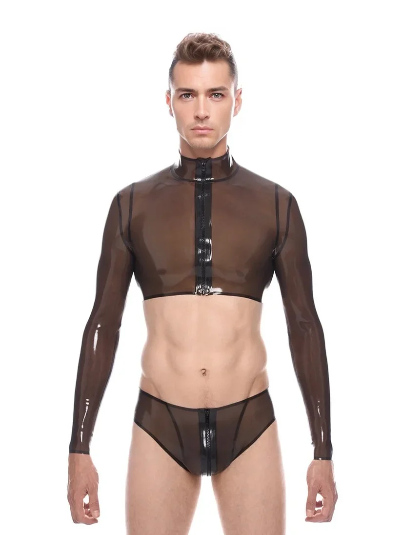 fetish Latex underwea Mens  rubber Comfortable Gay Men Sexy Underwear Thong Men Jockstrap Thongs And G strings Sexi - Cosmic Twink