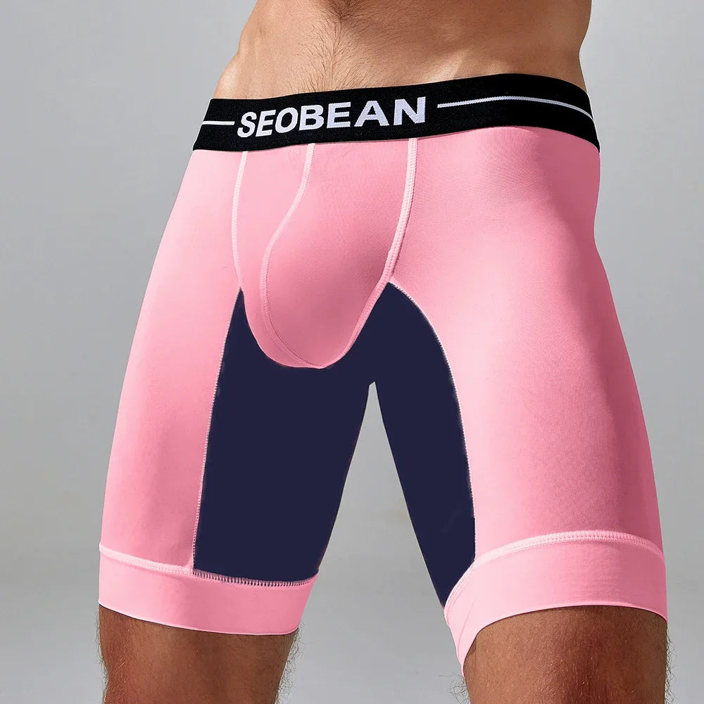 Seobean-men's new coming long boxer briefs underwear - Cosmic Twink
