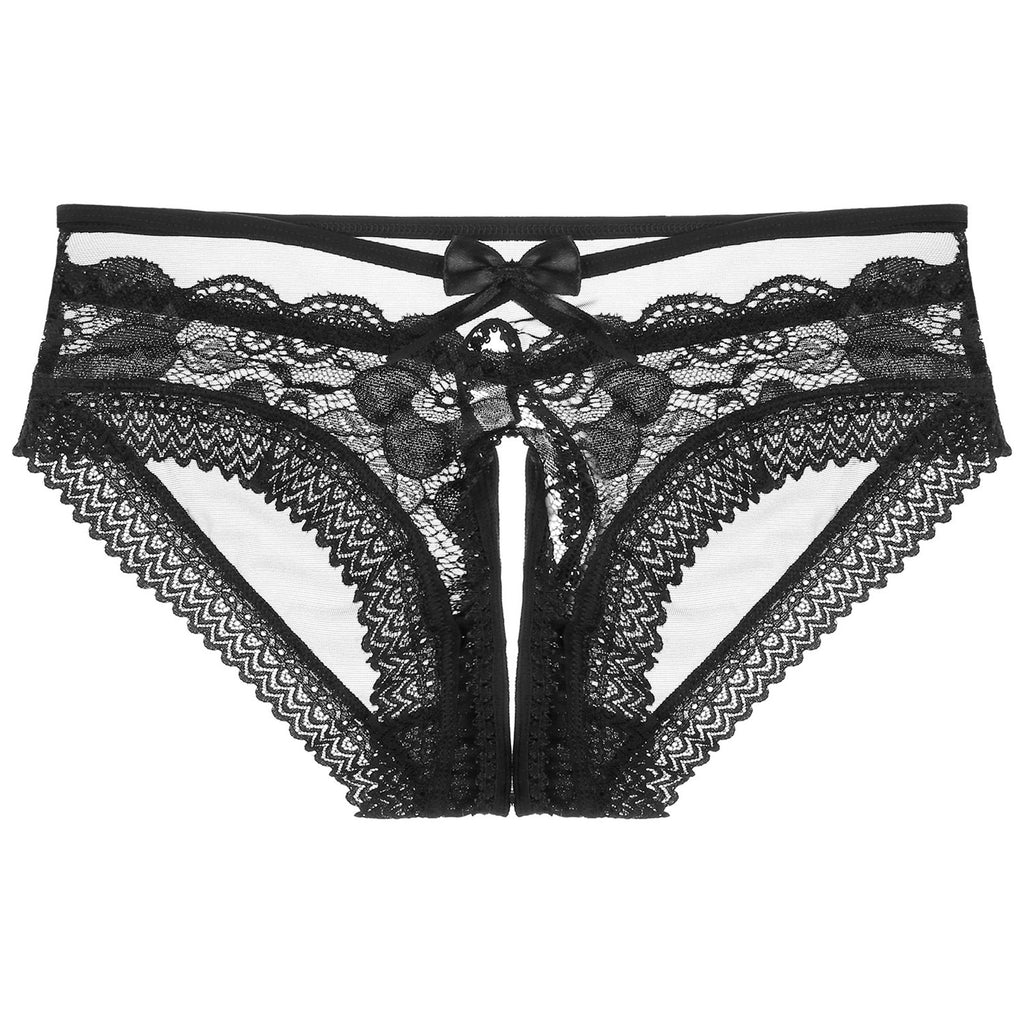 Mens Sexy Panties Lingerie Gay Male Sexy Briefs Underwear See-Through Mesh Strappy Crotchless Underpants - Cosmic Twink