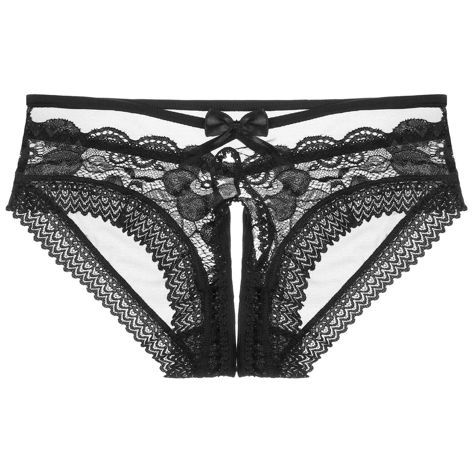Mens Sexy Panties Lingerie Gay Male Sexy Briefs Underwear See-Through Mesh Strappy Crotchless Underpants - Cosmic Twink